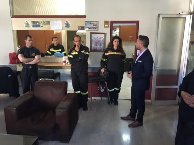 Επίσκεψη Κατσιαντώνη σε Πυροσβεστική και ΓΕΠΑΔ Θεσσαλίας